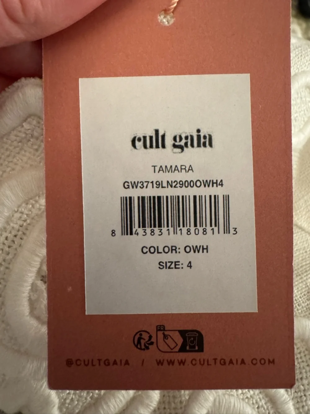 cult gaia White Tamara Lace Halter Maxi Gown - Picture 5 of 5